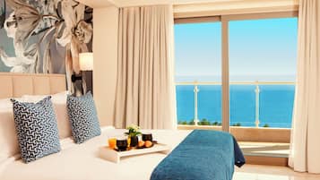 Executive Suite, Sea View | Cadar kapas Mesir, peralatan tempat tidur premium, busa memori