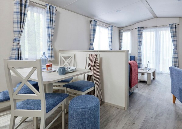 Dining - New in 2020 - 12ft wide caravan with one double, two twin. (Swanage)