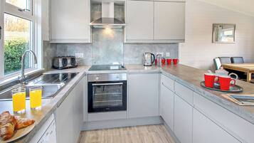 Fridge, oven, stovetop, toaster