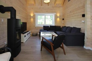 Smart TV, fireplace, DVD player