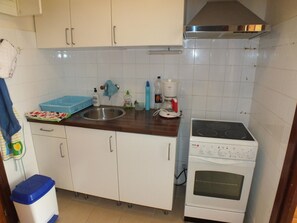 Fridge, microwave, coffee/tea maker