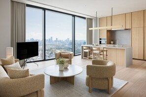 Loftsleilighet – president (Kaze) | Eget tekjøkken | Minikjøleskap, kaffetrakter/tekoker, vannkoker og høy barnestol