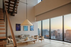 Presidential Penthouse (Tori) | Living area | 42-inch LED TV with cable channels, TV