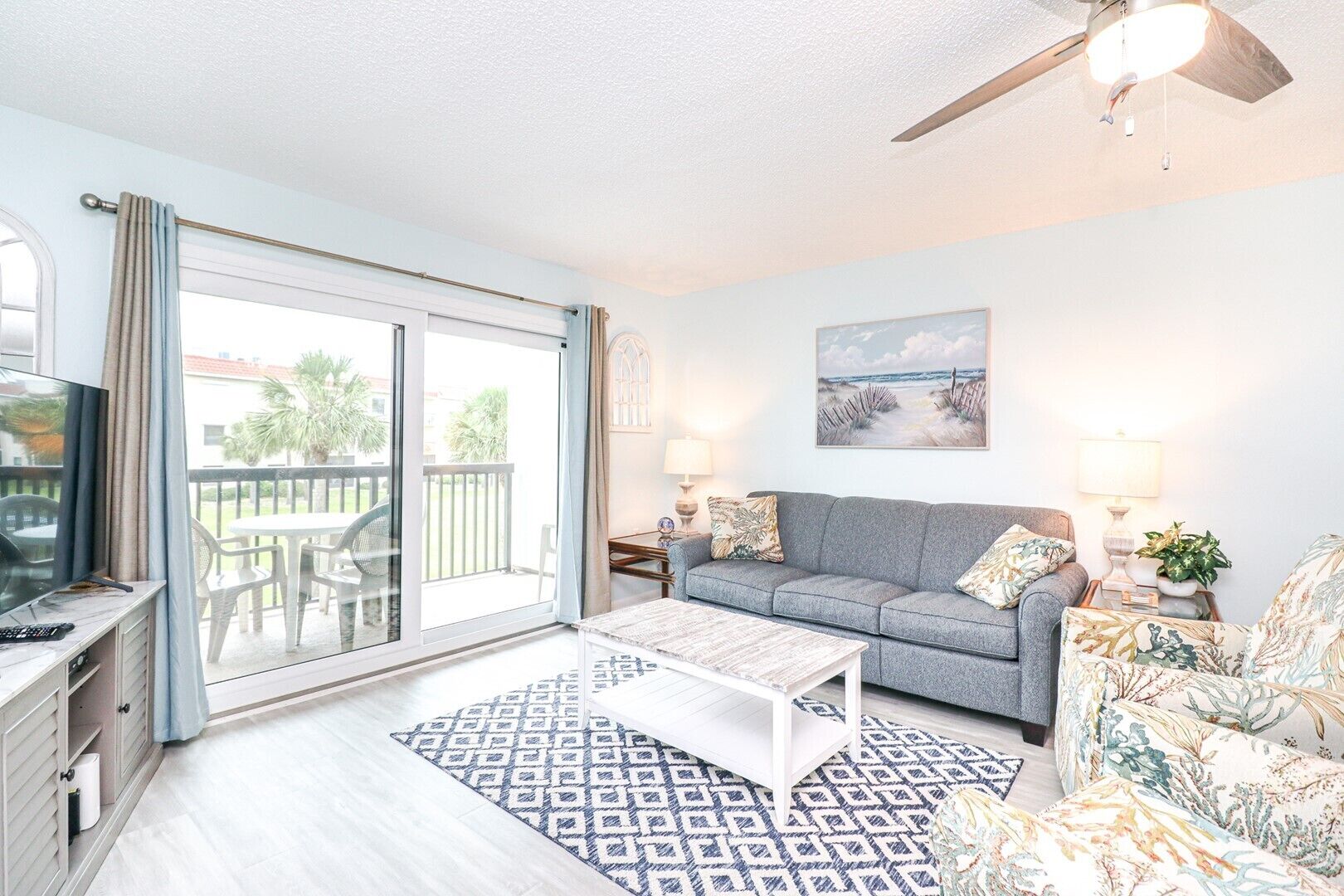 TV, DVD player, books