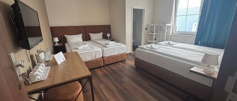 Quadruple Room, Ensuite | Down comforters, minibar, desk, WiFi (free)
