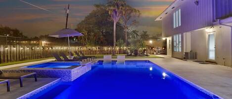 A heated pool