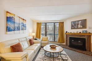 TV, fireplace, DVD player