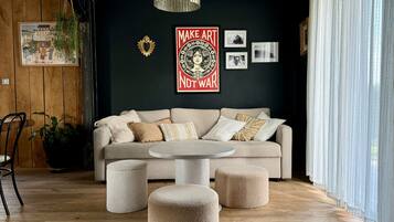 Télévision, cheminée, chaßne hi-fi