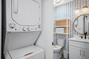 Hair dryer, towels