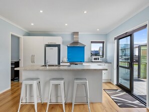 Fridge, microwave, dishwasher, toaster