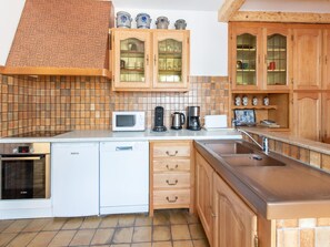 Microwave, oven, dishwasher, high chair