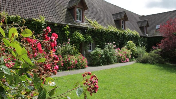 A traditional house with a tiled roof, surrounded by a well-maintained garden with various plants and flowers. - Holiday Home in Quend-Plage near Forest (Quend-Plage)