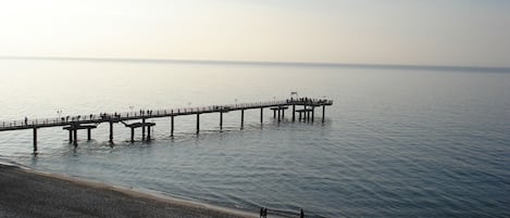 在海灘附近