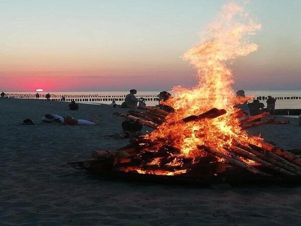 Vlak bij het strand
