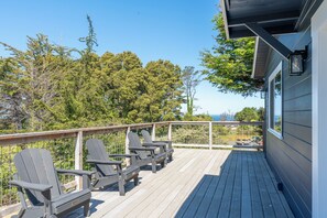 Terrace/patio - Rustic modern cottage on 2 acres--minutes from Mendocino Village (Mendocino)