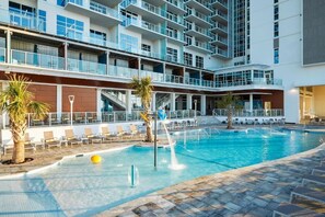 Indoor pool, outdoor pool - Ocean Front One bdr Condo  Ocean Enclave HGVC (Myrtle Beach)