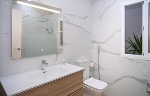 Shower, hair dryer