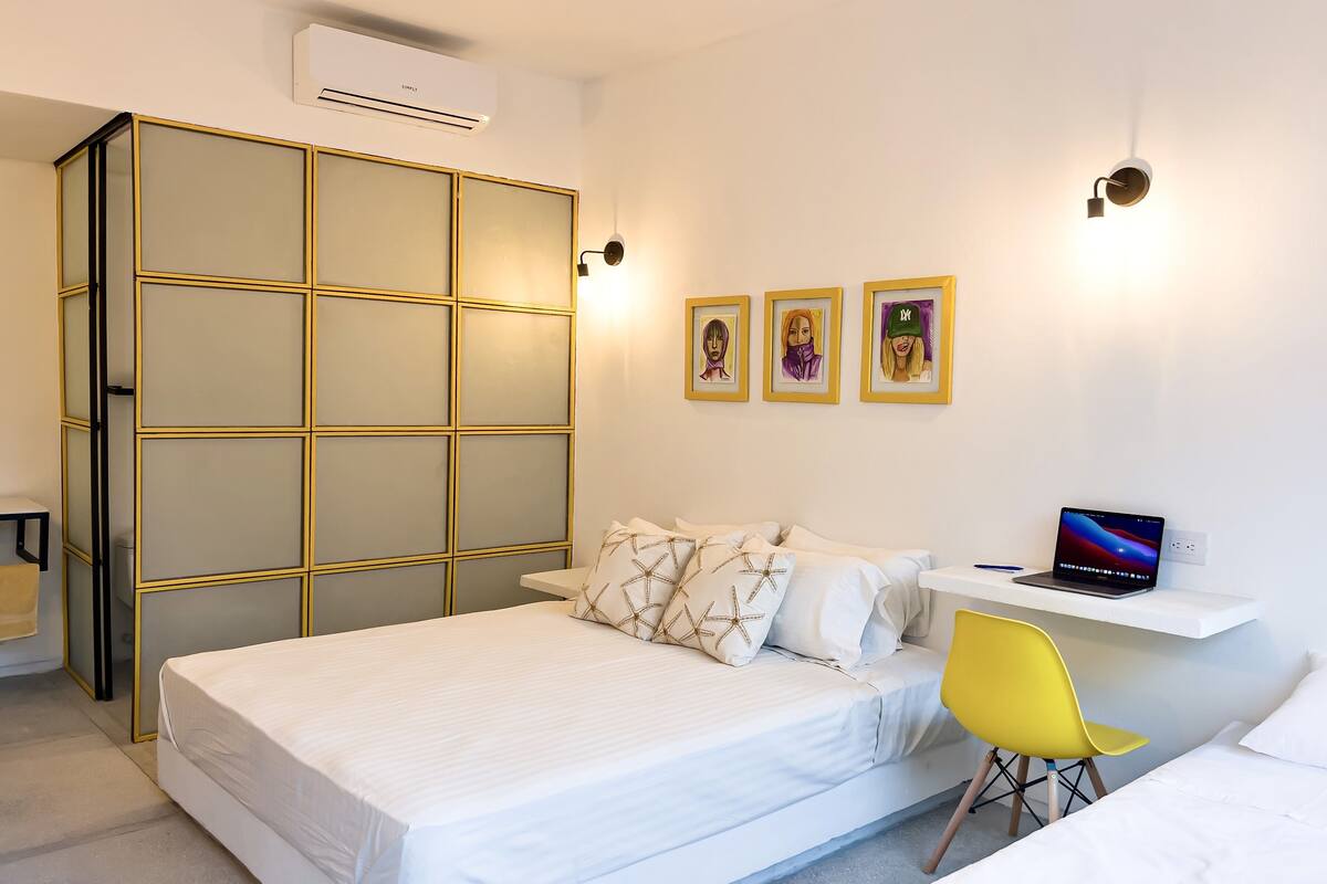 comfort triple room | 1 bedroom, desk, laptop workspace, iron/ironing board