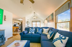 TV, fireplace, video games, books