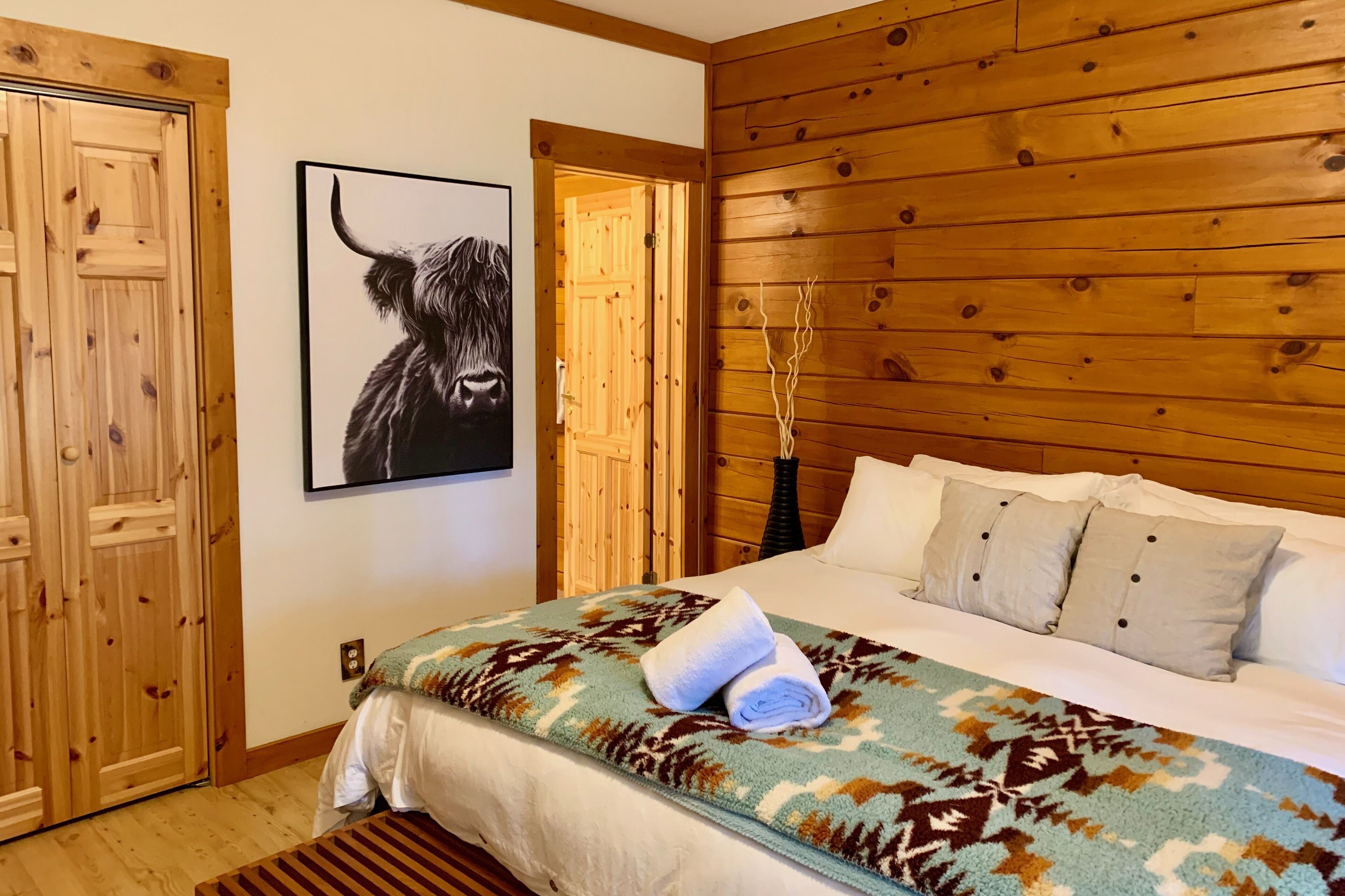 King Size Thuma Bed with Helix Coil Mattress. 