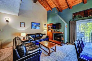 TV, fireplace, DVD player, streaming services