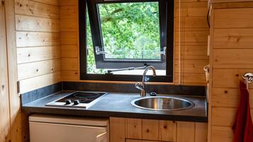 Réfrigérateur, micro-ondes, plaque de cuisson, cafetiÚre/bouilloire