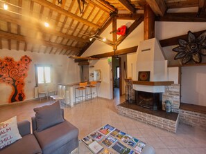 Télévision, cheminée