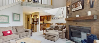 Ski-in/out mountainside condo with pool, hot tub, game room & washer/dryer