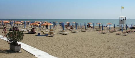 På stranden og solsenger