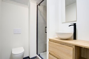Shower, jetted tub