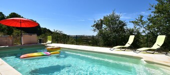 Burgundy Poolside Getaway