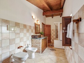 Douche, baignoire à remous, bidet