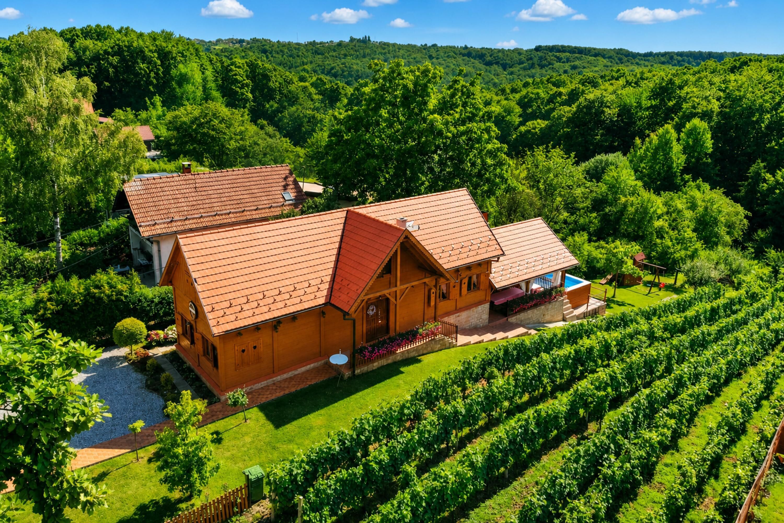 Family House, 4 Bedrooms, 2 Bathrooms, Mountainside (Rustic Cottage With Heated Pool) | Exterior