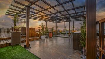 Outdoor banquet area