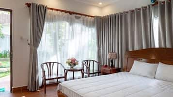 Premium bedding, pillow-top beds, individually decorated, desk