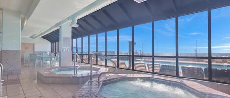 Indoor pool, a heated pool