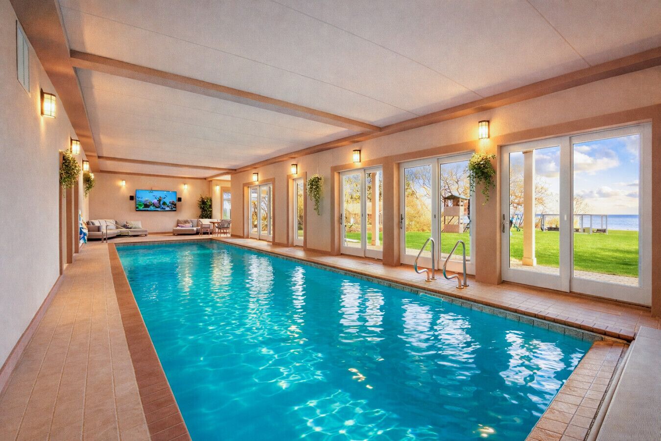 من حمّامات السباحة المغطاة، حمّام سباحة مُدفَّأ