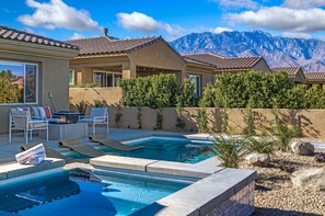 A heated pool - Calm Palm Retreat - Contemporary resort home at Desert Princess (Cathedral City)