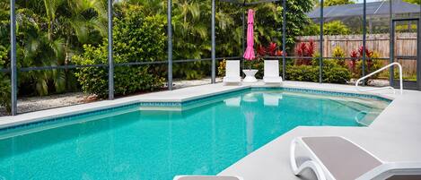 Outdoor pool, a heated pool