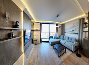 Smart TV, books, stereo