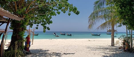 在海滩