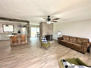 Smart TV, fireplace, video games