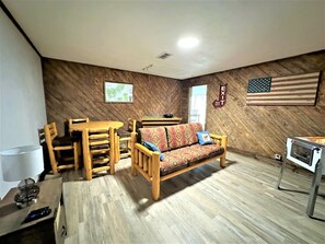 Smart TV, fireplace, video games