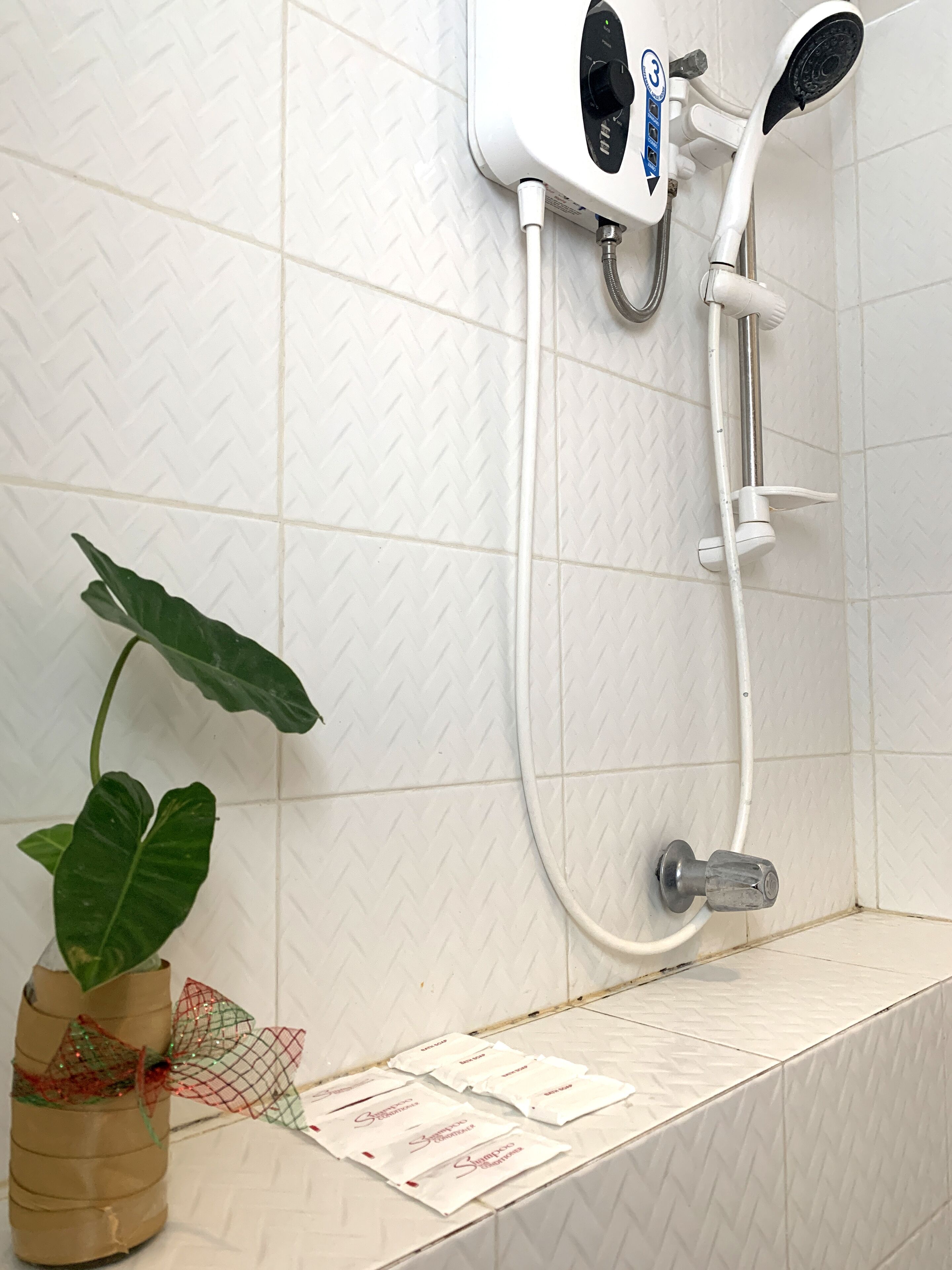 premium quadruple room | bathroom | shower, rainfall showerhead, bidet, towels