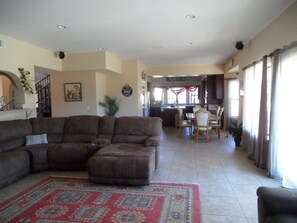 Smart TV, fireplace, video games, table football