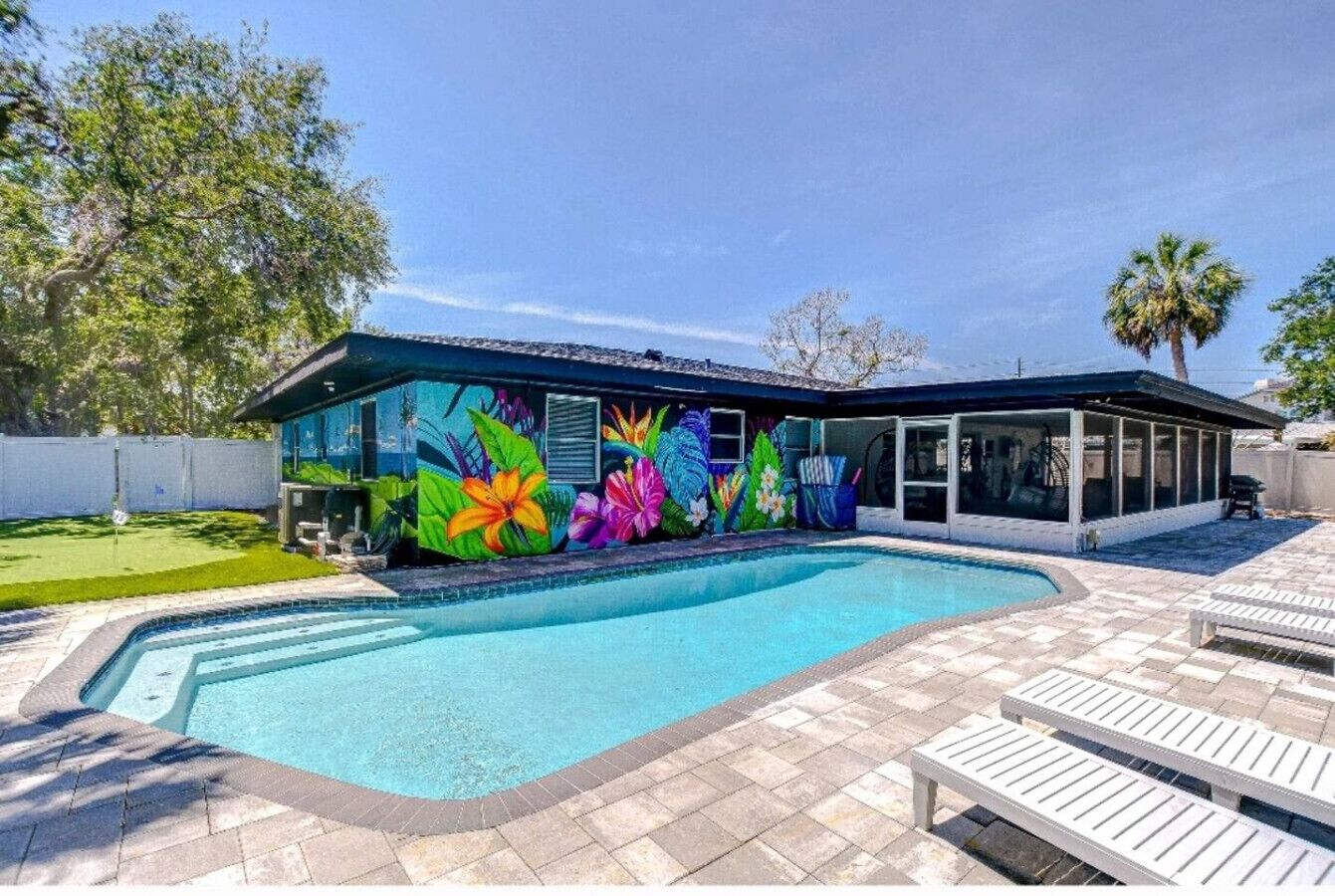 A heated pool
