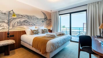 Comfort kamer, 1 twee- of 2 eenpersoonsbedden, uitzicht op oceaan | Een kluis op de kamer, geluiddichte muren, gratis babybedden