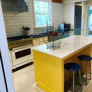 Fridge, microwave, oven, stovetop - Historic Brick Colonial w/Amazing Kitchen- Close to downtown (Omaha)