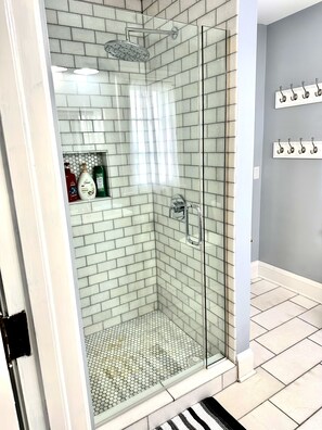 Shower, hair dryer, towels, soap - Historic Brick Colonial w/Amazing Kitchen- Close to downtown (Omaha)