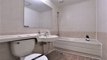 Classic Double Room | Bathroom | Rainfall showerhead, designer toiletries, hair dryer, bathrobes